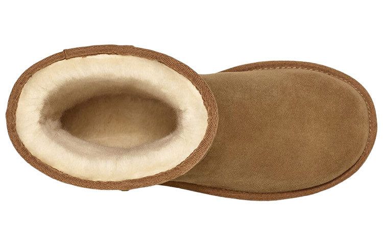 (WMNS) UGG Classic Short UGG Rubber Logo Fleece Lined 1108230-CHE