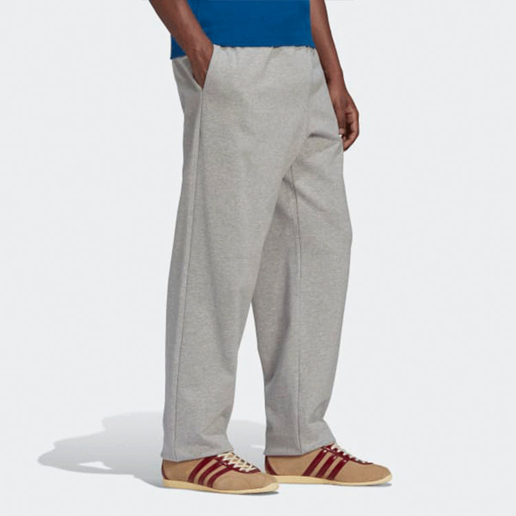 adidas originals FW21 Cotton Fleece Logo Solid Color Casual Pants/Trousers Gray HC1654