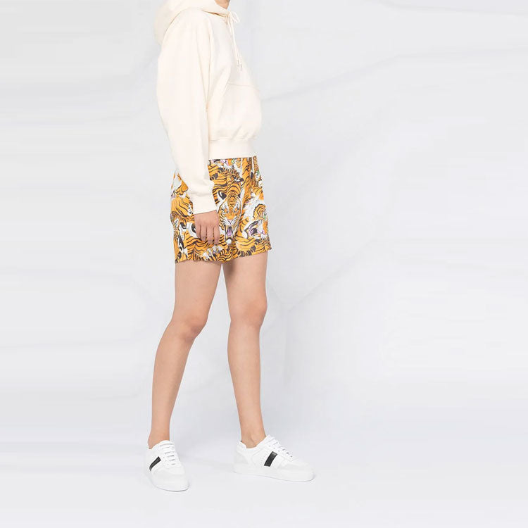 (WMNS) KENZO SS21 Pattern Long Sleeves Fleece Lined Hoodie Cream Yellow FA62SW7774MO-03