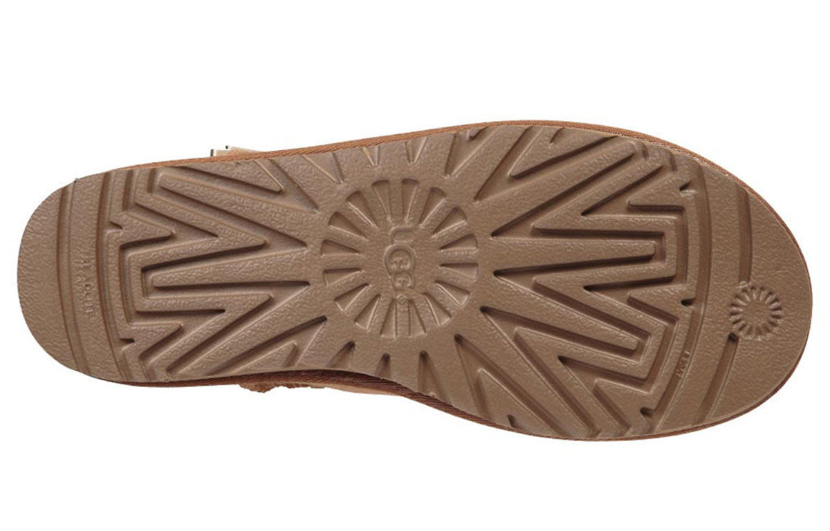 (WMNS) UGG Short Turnlock Fleece Lined Brown 1094933-CHE