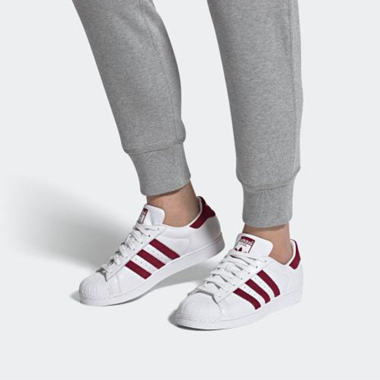 adidas Superstar 'Cloud White Collegiate Burgundy' EF9240