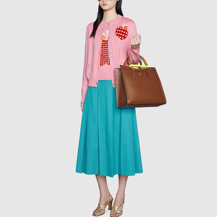 (WMNS) Gucci Les Pommes Cardigan 'Pink 664354-XKBYU-5943