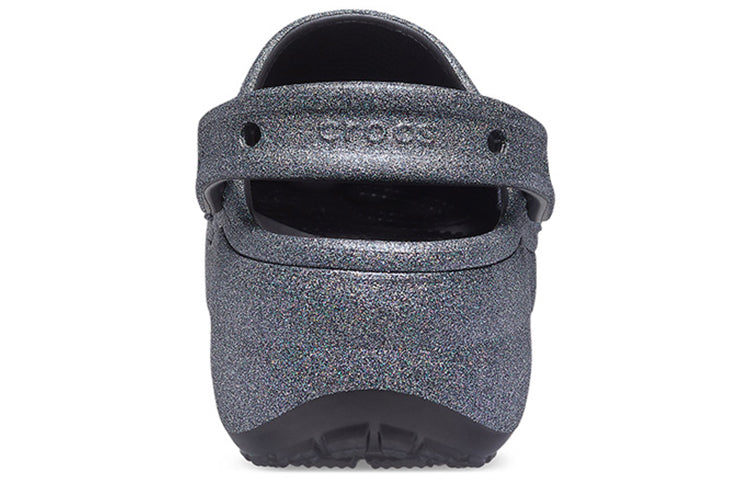 (WMNS) Crocs Classic Platform Glitter II Clog 'Black' 207770-001