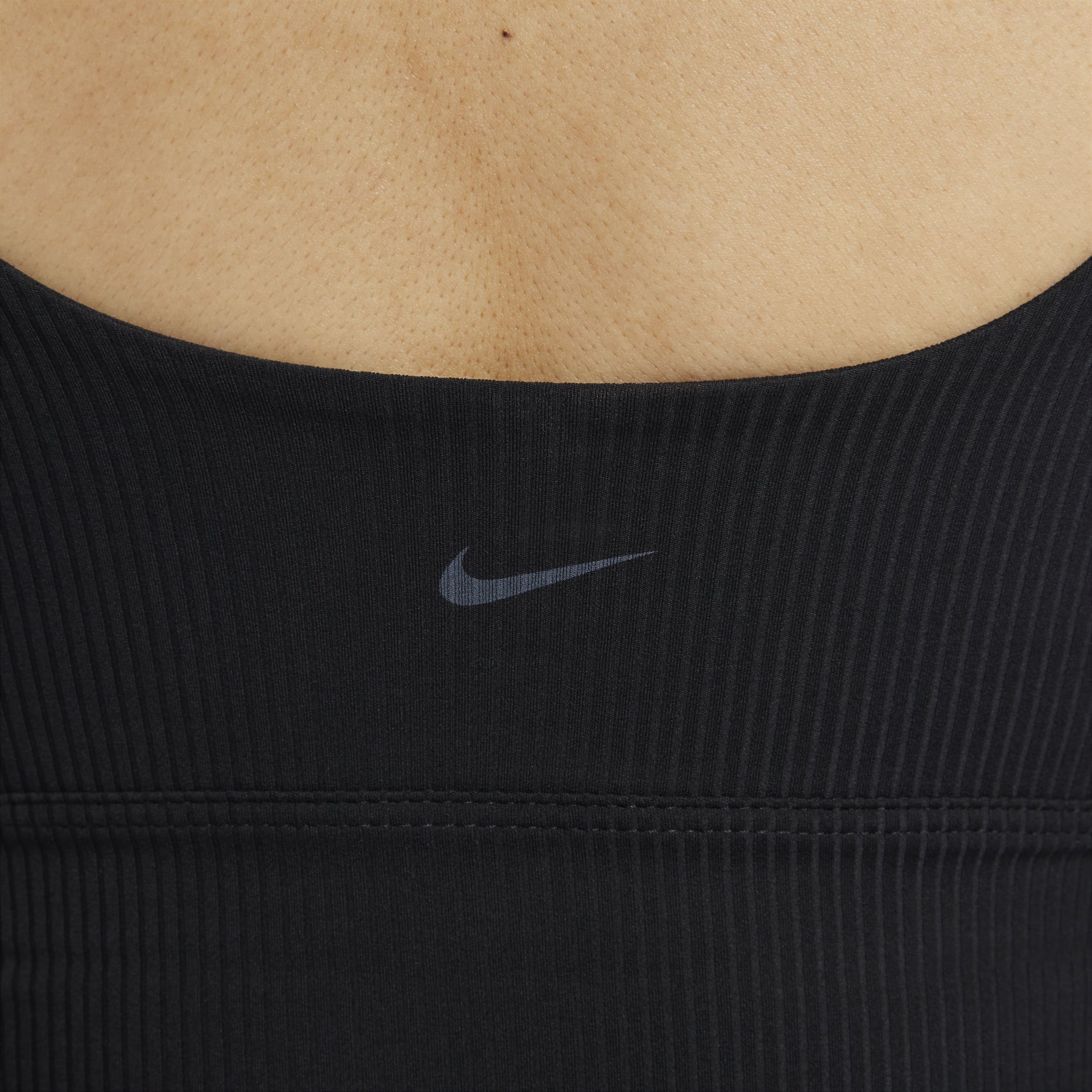 (WMNS) Nike Zenvy Rib Light-Support Padded Longline Sports Bra Asia Sizing 'Black' HF1543-010