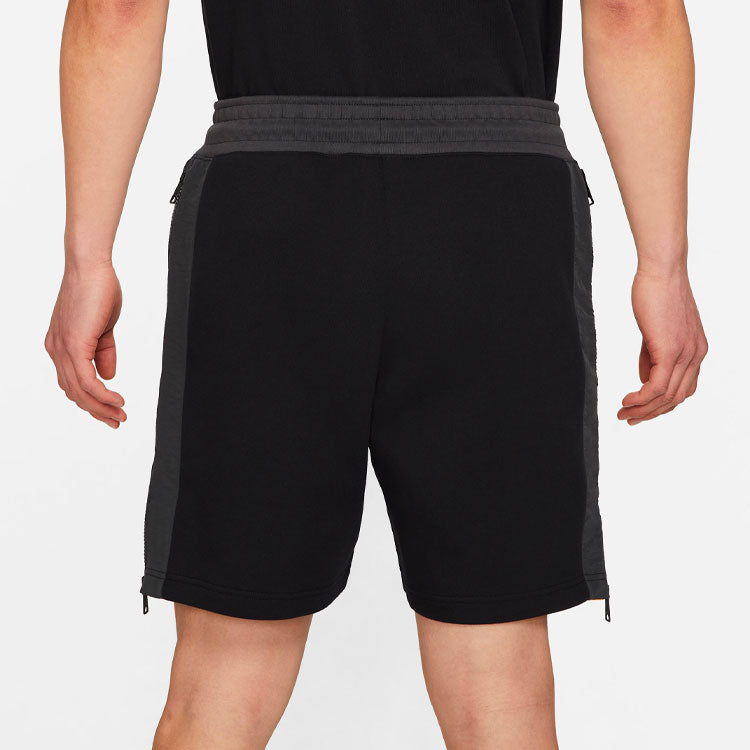 Air Jordan 23 Engineered Side Zipper Contrasting Colors Knit Sports Shorts Black CZ4823-010