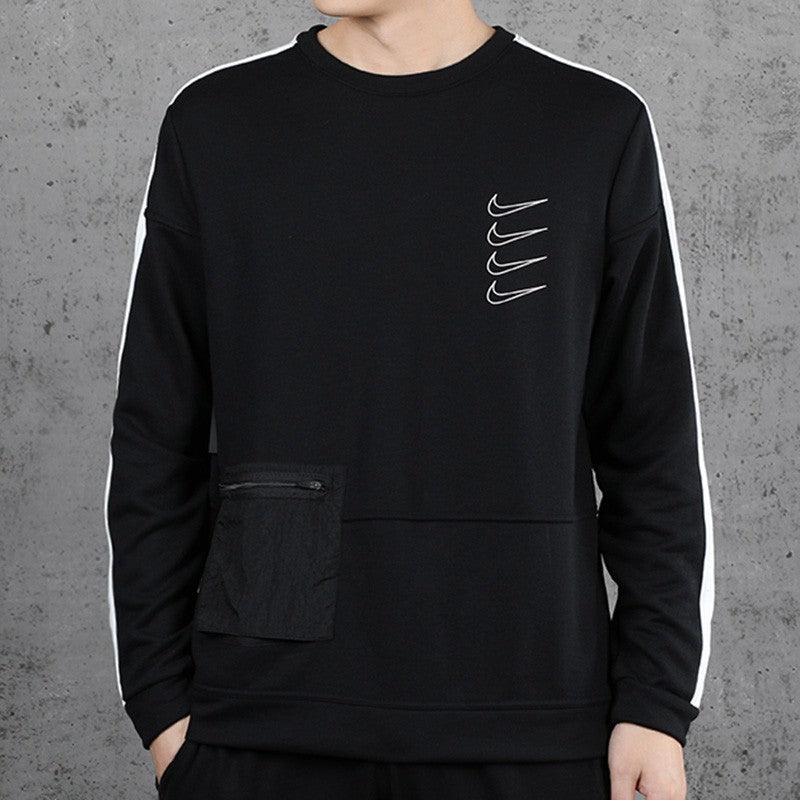 Nike Dri-fit Logo Knit Quick Dry Training Pullover Black CJ4624-010