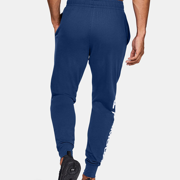 Under Armour Sportstyle Cotton Graphic Joggers 'Navy White' 1329298-449