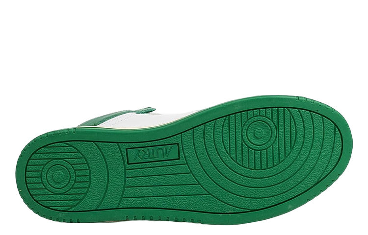 Autry Medalist high-top Sneakers 'White Green' AUMM-WB03