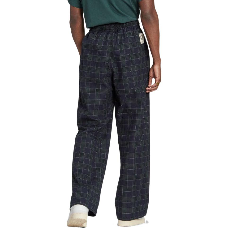 adidas Plaid Elastic Waistband Straight Casual Pants/Trousers Unisex Blue Green IA8350