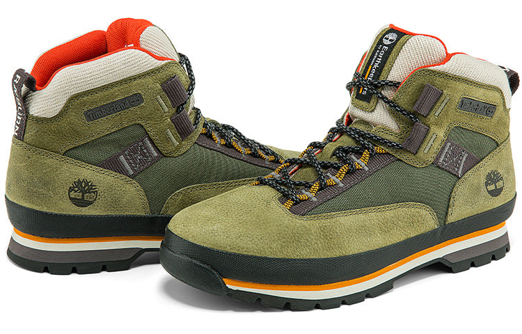 Timberland Euro Hiker Leather and Fabric Hiker 'Dark Green Nubuck' A2H84W