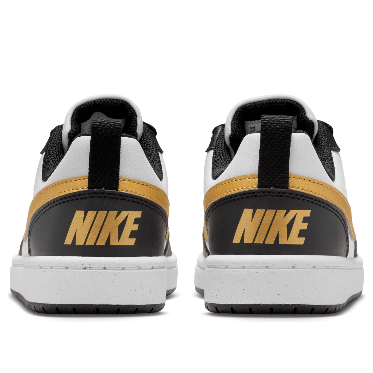 (GS) Nike Court Borough Low Recraft 'Black White Metallic Gold' DV5456-008