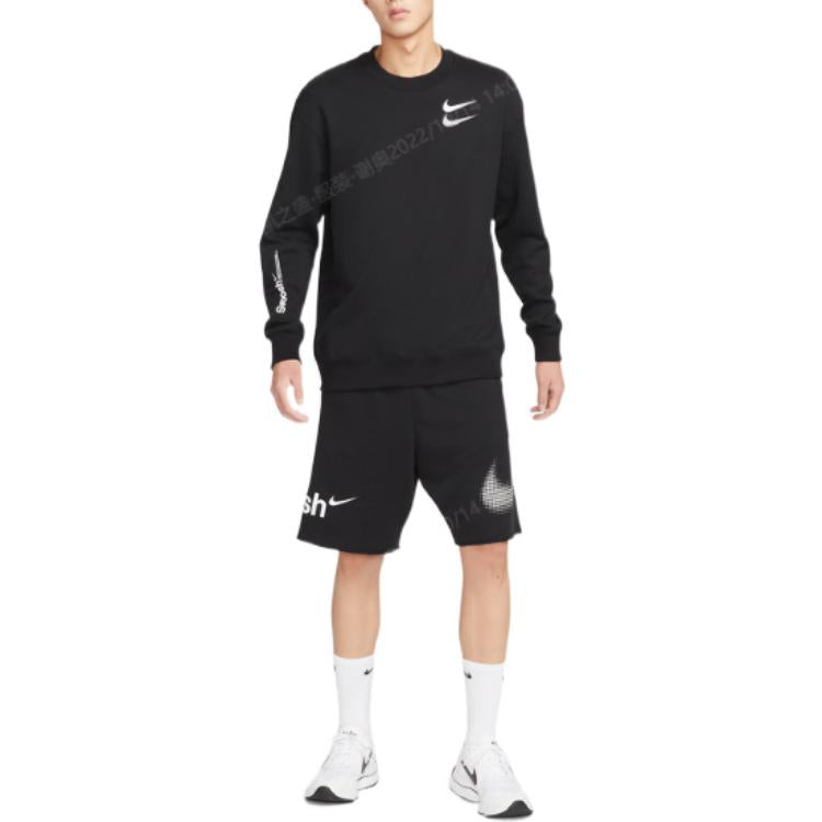 Nike swoosh shadow printed sweatshirt 'Black' FB1911-010