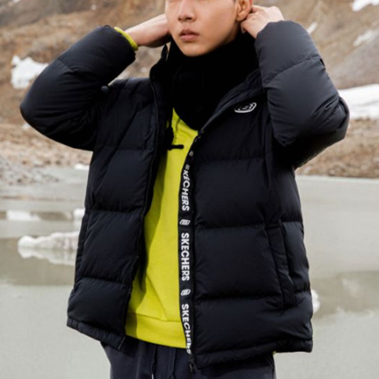 Skechers Solid Color Sports Casual Hooded Down Jacket 'Multi-Color' L420M146