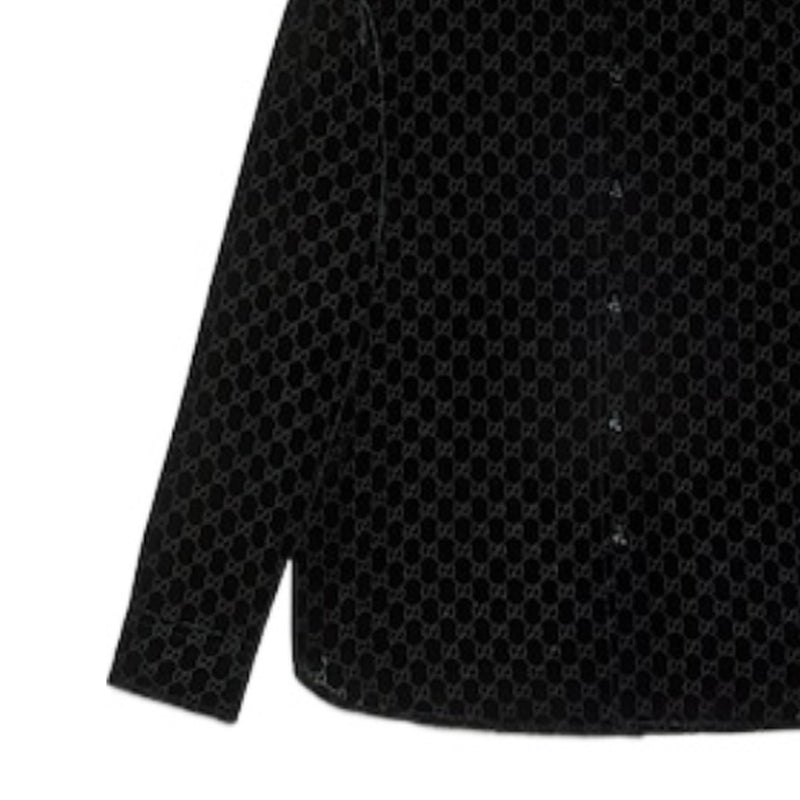Gucci GG Velvet Oversized Shirt 'Black' 770263-ZAHGE-1000