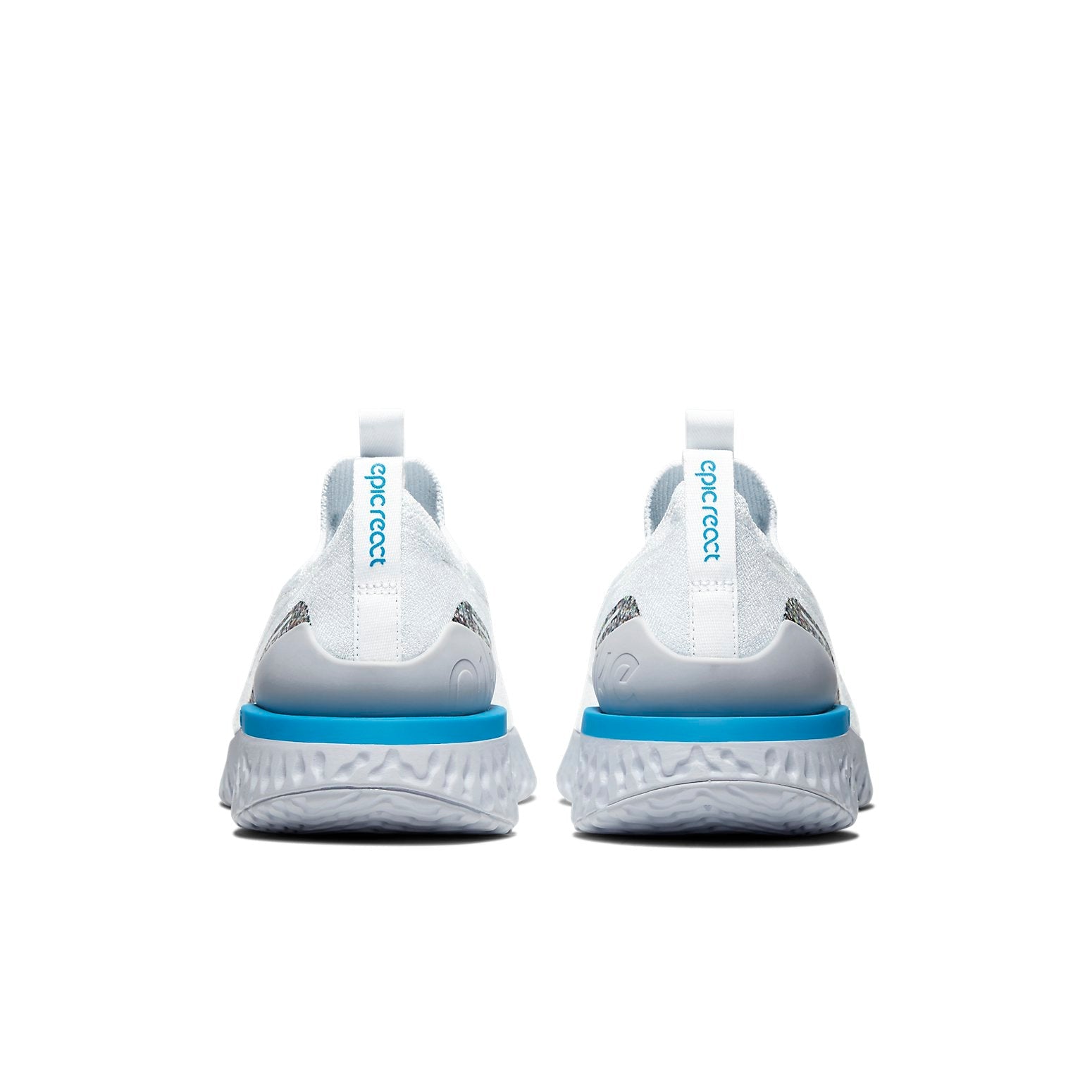Nike Epic Phantom React Flyknit Sports Shoes White/Blue CK0090-100