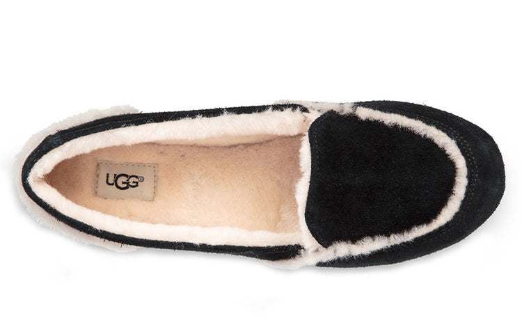 (WMNS) UGG Hailey Loafer 'Black' 1020029-BLK