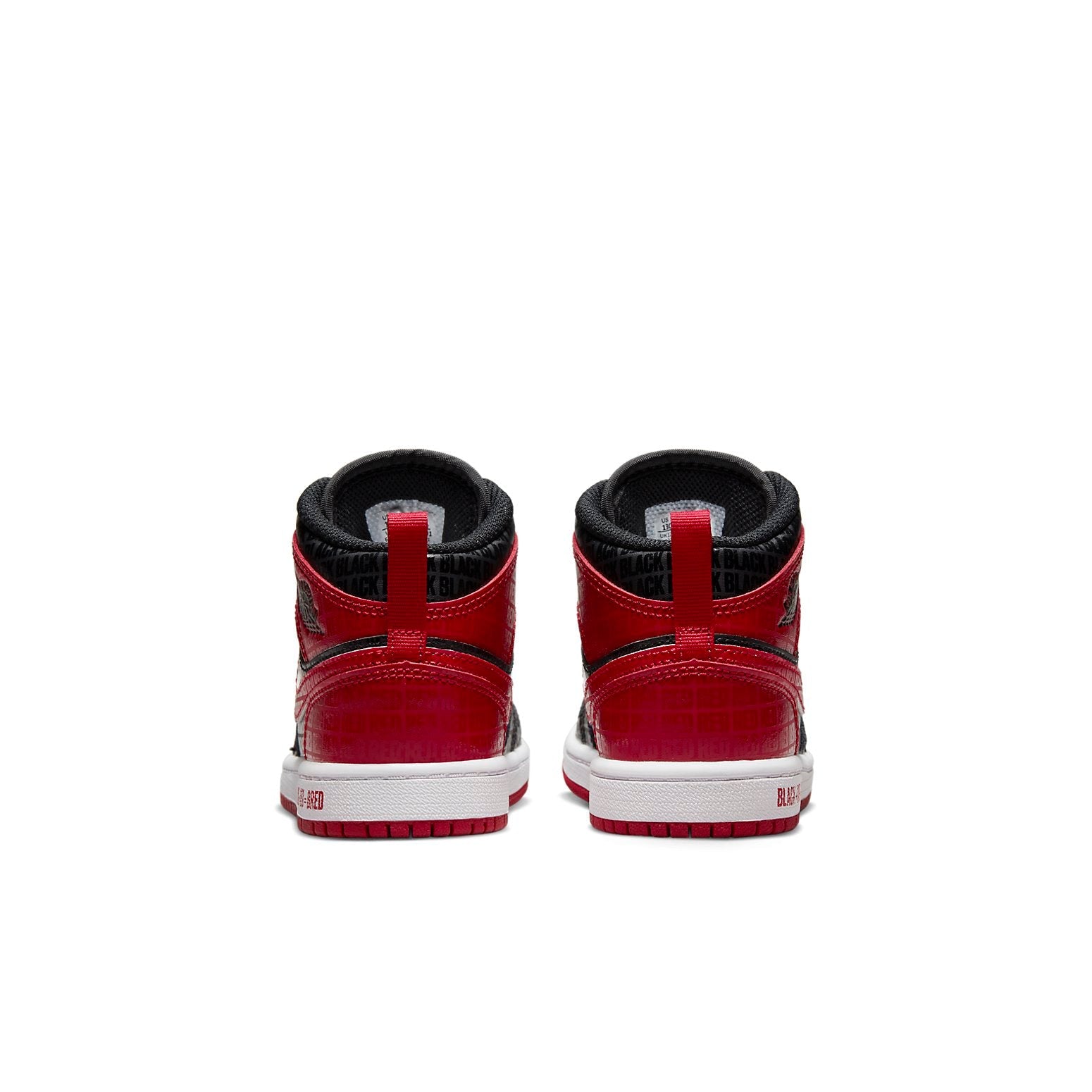 (PS) Air Jordan 1 Mid SS 'Black + Red = Bred' DM9651-001