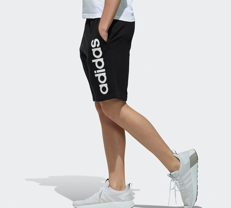 adidas neo Side Large Logo Casual Sports Shorts Black DW8032
