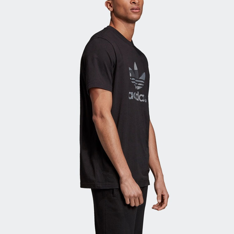 adidas Round Neck Sports Short Sleeve Black DX3674