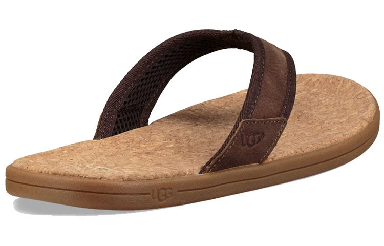 UGG Seaside Flip Minimalistic Cozy Flat Heel Sandals Brown 1020073-CHE