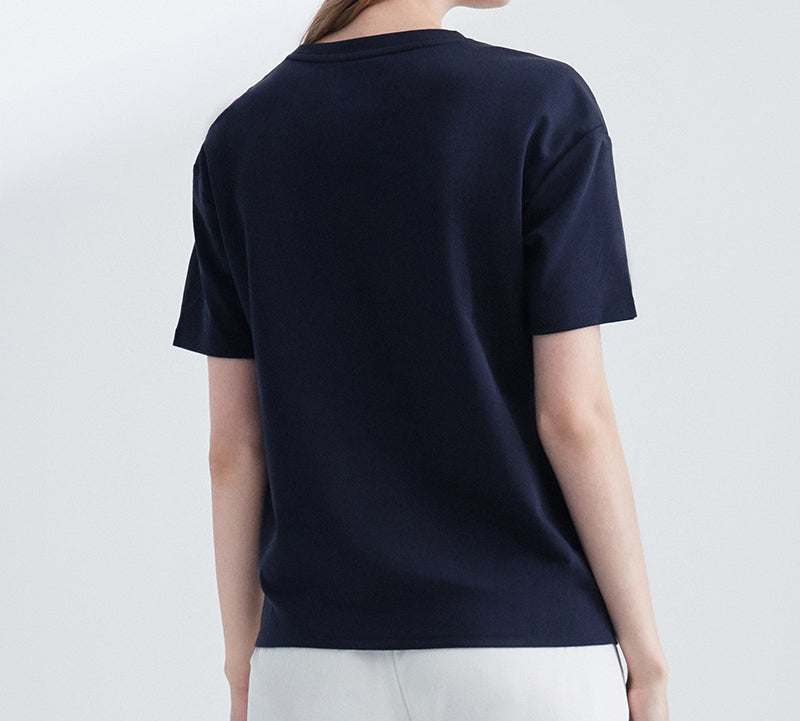 (WMNS) FILA Logo Love Printing Short Sleeve Blue F11W028108F-NV