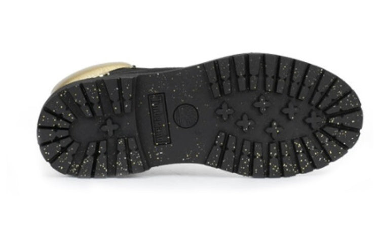 (WMNS) Timberland Heritage 6 Inch Waterproof Boots 'Black Nubuck with Gold' A5RRMW
