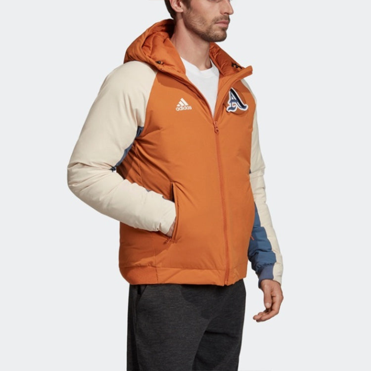 adidas Outdoor protection against cold Stay Warm hooded down Jacket Khaki Brown FM2874