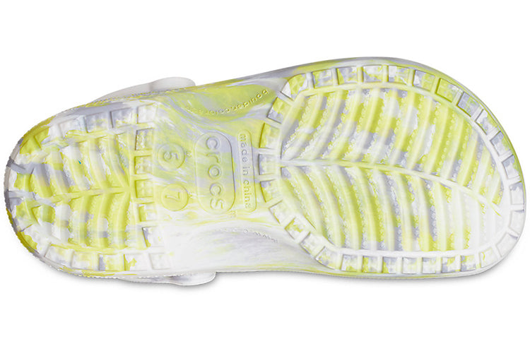 Crocs Classic Clog Marble Beach Sports Unisex White Gray Sandals 'White Gray' 206867-1FJ