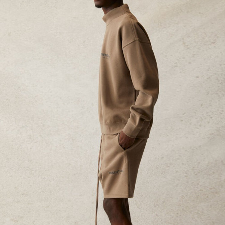 Fear of God Essentials SS21 Pull-Over Mockneck Taupe FOG-SS21-553