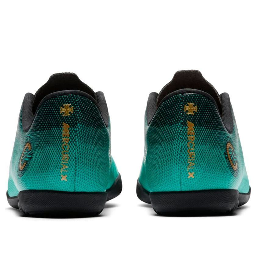 (GS) Nike Mercurial Vapor 12 Club CR7 IC 'Black Green' AJ3105-390