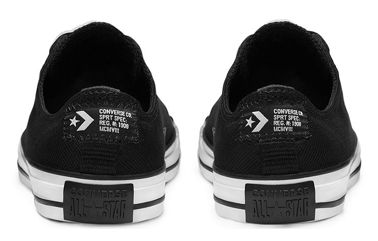 Converse Heavy Gauge Twill Chuck Taylor All Star Low Top 'Black White' 166240C