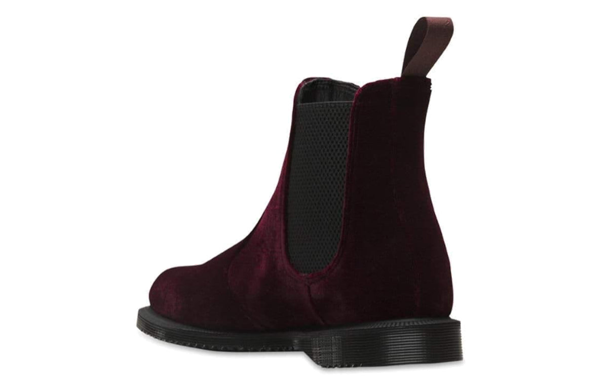 (WMNS) Dr.Martens Flora Velvet 'Cherry Red' 23962600