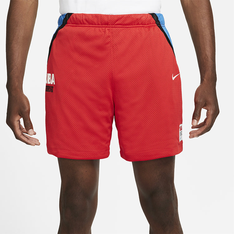 Nike Mesh Shorts Contrasting Colors Alphabet Printing Sports Basketball US Edition Red CW8012-611