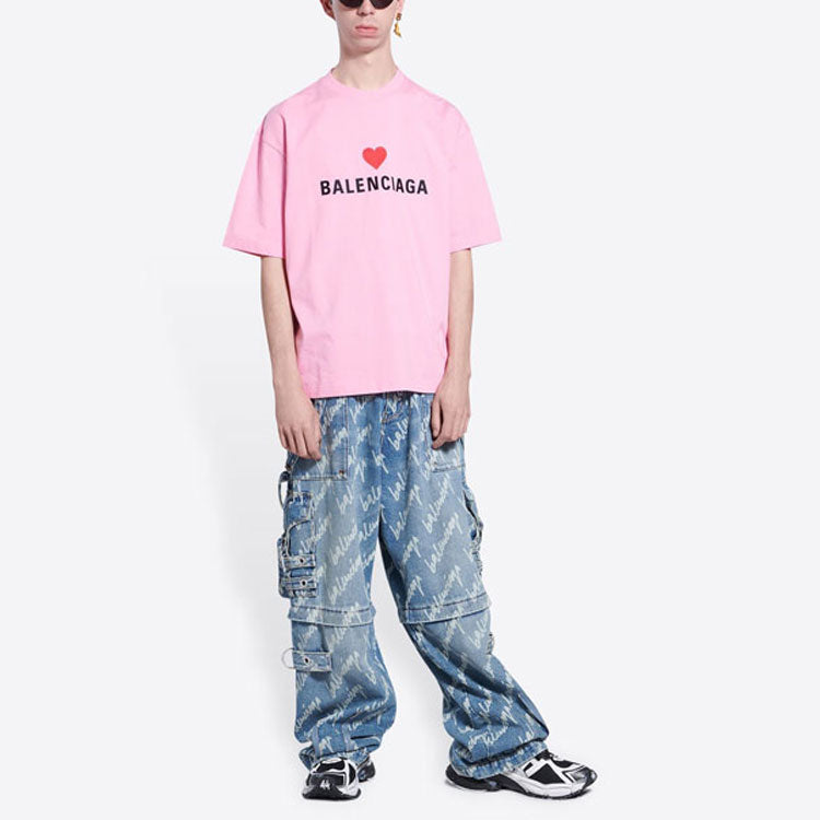 Balenciaga Qixi T-Shirt 'Pink' 612966TLVC31401
