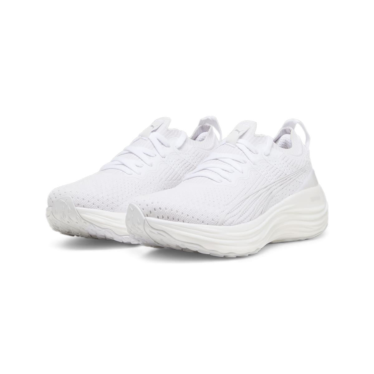 (WMNS) PUMA ForeverRun Nitro Knit 'White Feather Grey' 379140-01
