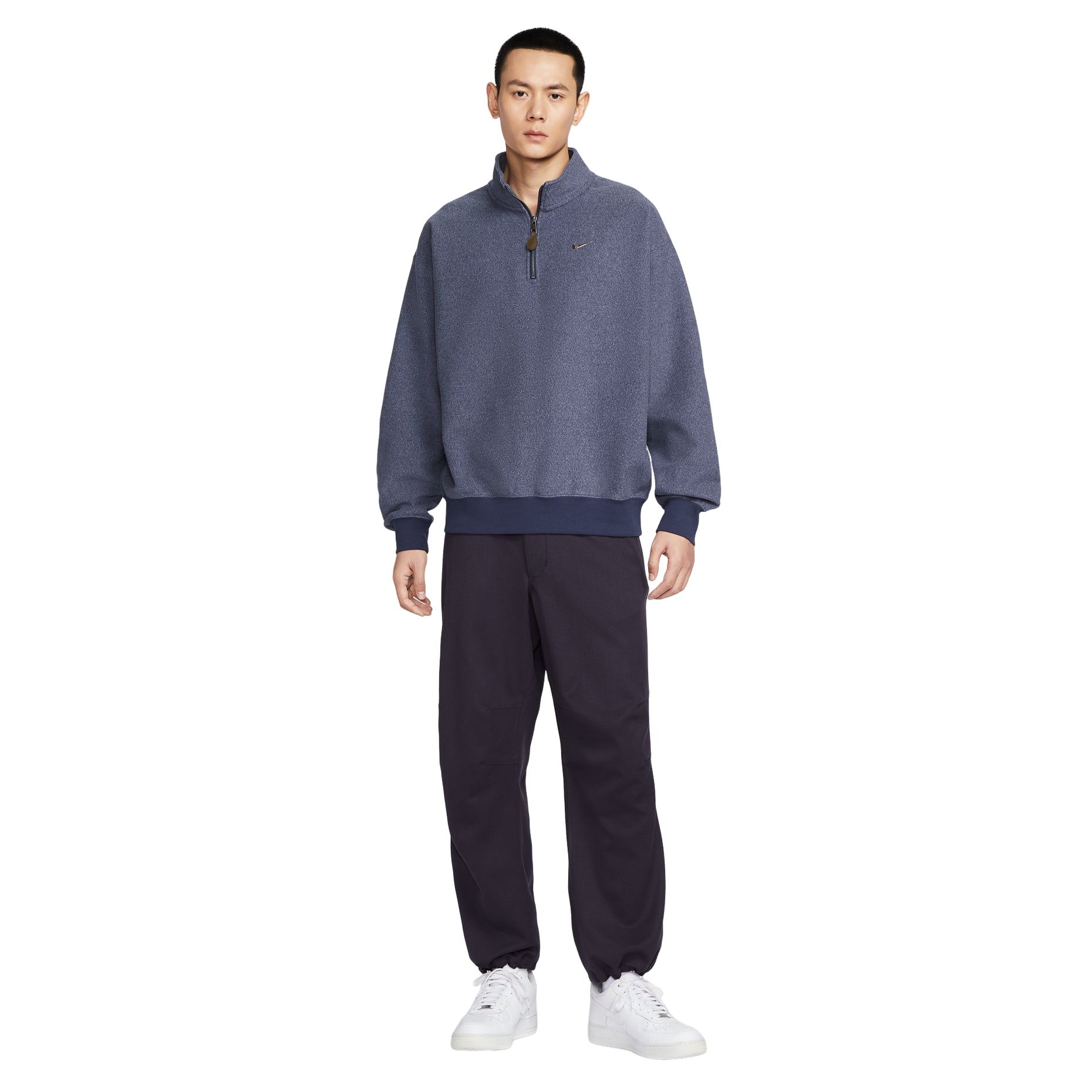 Nike Solo Swoosh Fleece 1/4-Zip Top 'Midnight Navy' IQ3975-410