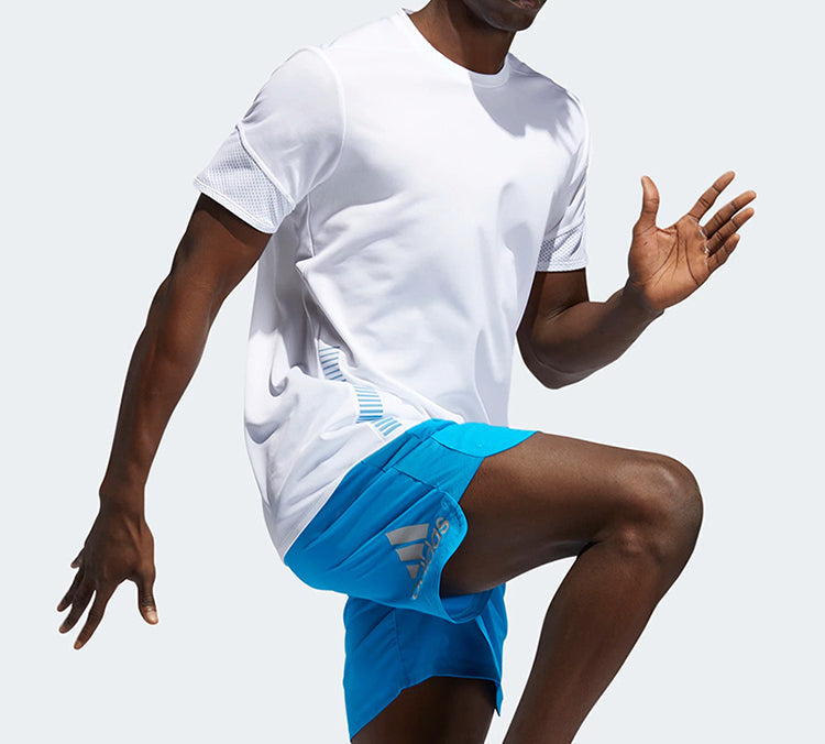 adidas Mesh Quick Dry Round Neck Sports Short Sleeve White FL6818