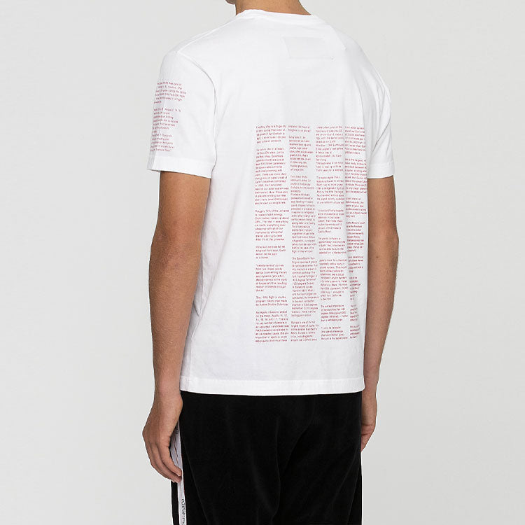 HERON PRESTON x NASA Crossover Alphabet Printing Short Sleeve Unisex White HMAA001F197600200188