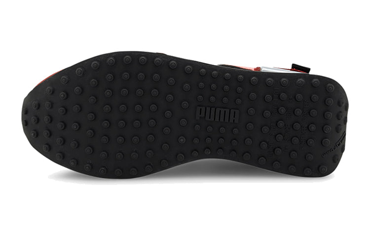 (GS) PUMA Future Rider Galaxy Low Top Running Shoes Black/White/Red 374424-03