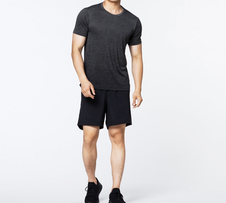 adidas FreeLift gradi Gradient Training Sports Short Sleeve Black Gray DZ8497
