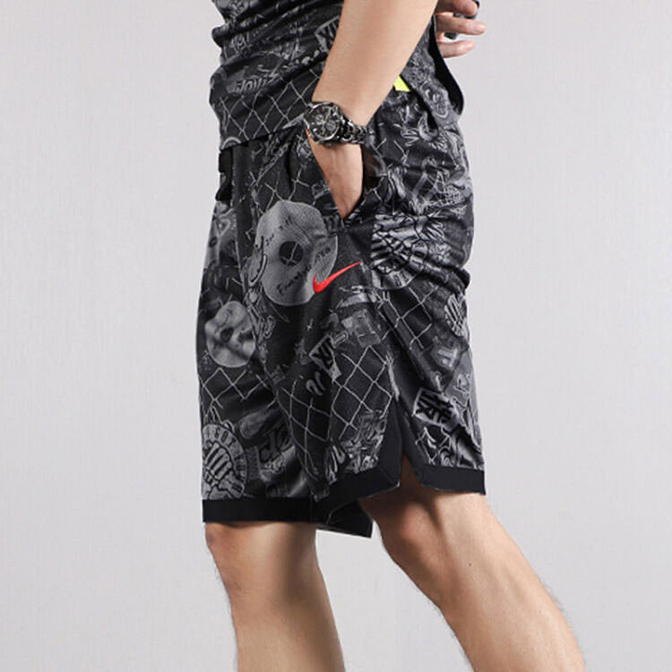 Nike Street Graffiti Basketball Sports Shorts Black CK1183-010
