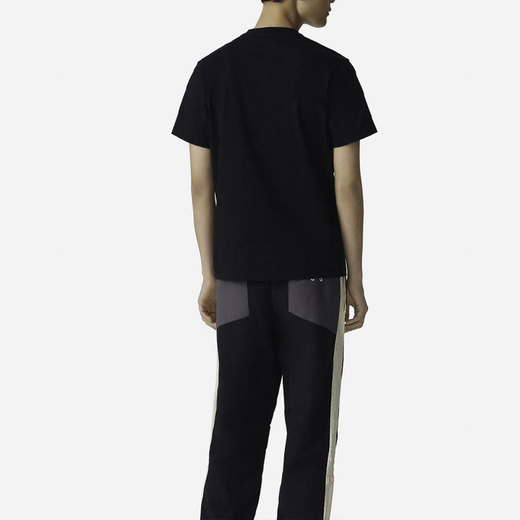 Men's KENZO SS21 Pure Cotton Cozy Alphabet Printing Short Sleeve Black T-Shirt 5TS0014SJ-99