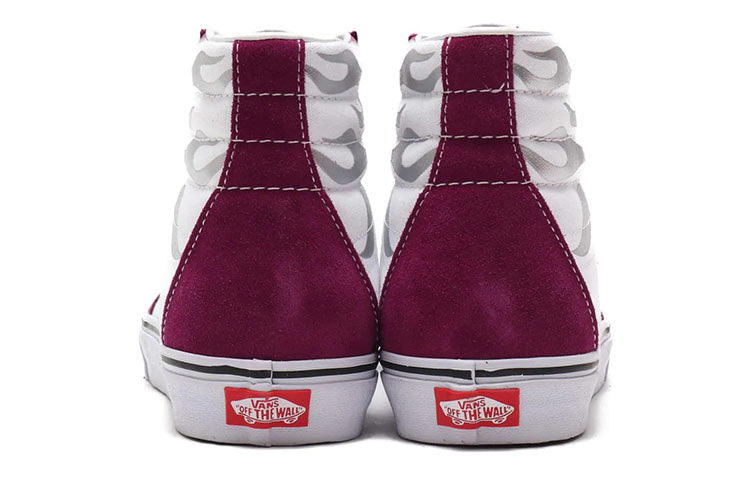 Vans Unisex Sk8-hi Flame Sneakers Purple/White VN0A4U3CXEZ