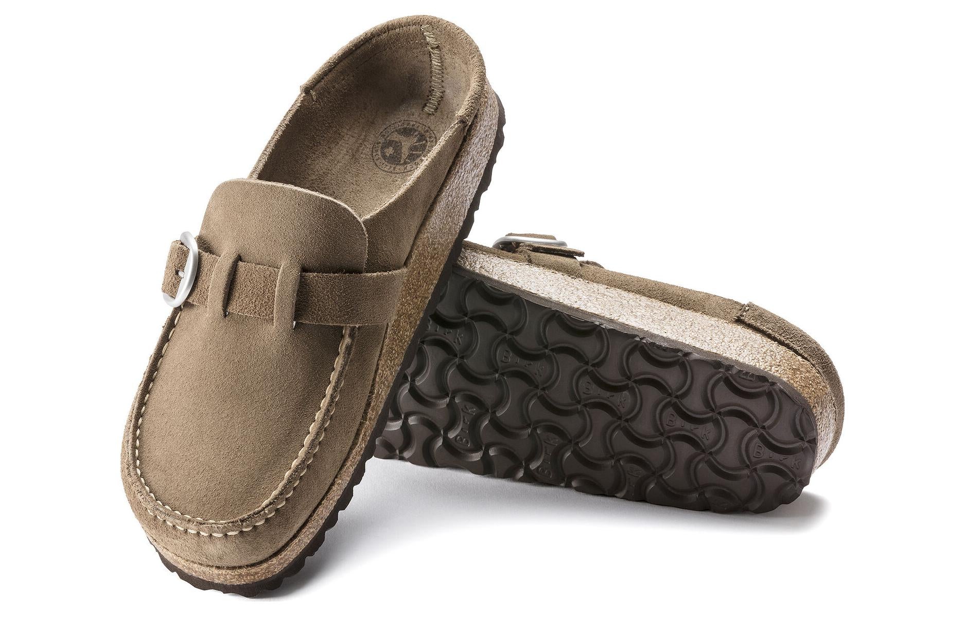 Birkenstock Buckley Suede Leather 'Gray Taupe' 1019462