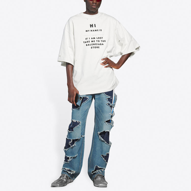 Balenciaga FW21 HI MY NAME IS WIDE FIT Tee 661715TKVF19081