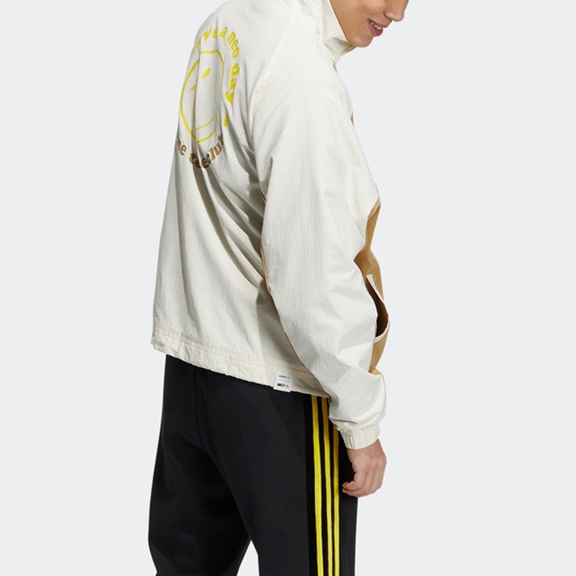 adidas neo U Smly Jkt Casual Sports Smiling Face Pattern Jacket Khaki H58045