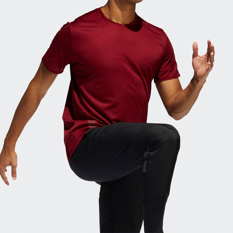 adidas 25/7 Rise Up N Run Parley Tee 'Burgundy' EI6323