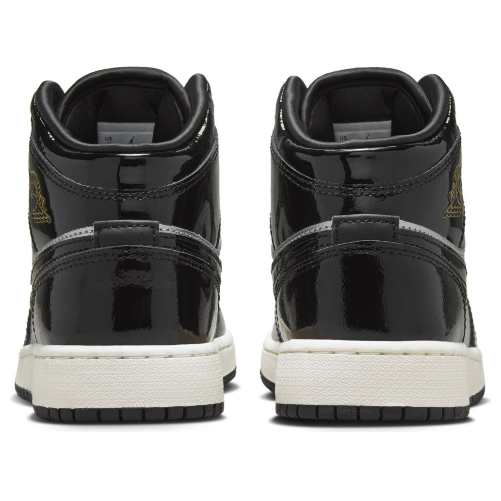 (GS) Air Jordan 1 Mid SE 'Black Metallic Silver Gold' FZ3938-001