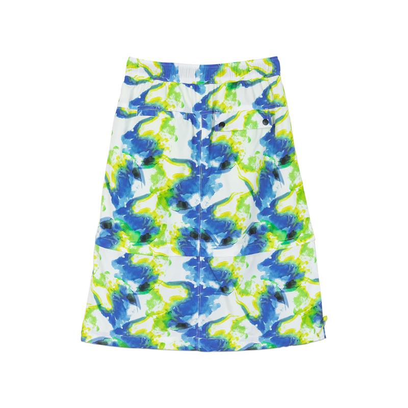 (WMNS) Skechers Casual Skirt 'Green Blue White' L121W032
