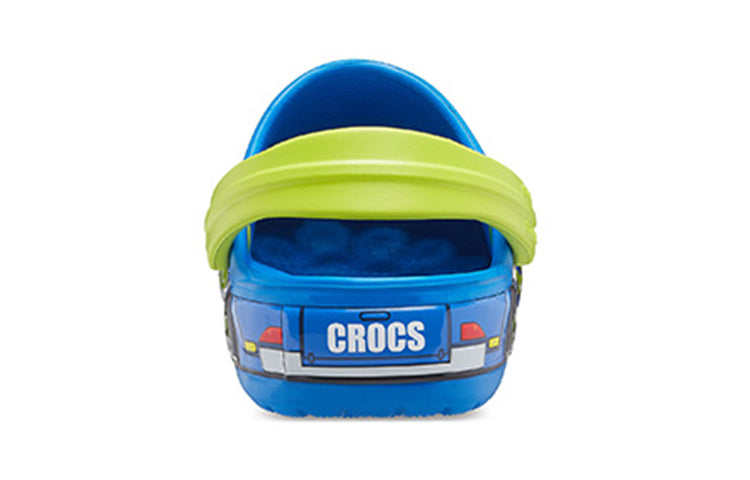 (PS) Crocs Funny Pattern Flat Heel Sports Blue Sandals 207074-4JL
